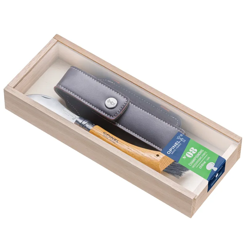Opinel No.8 Folding Mushroom Knife Gift Box-3
